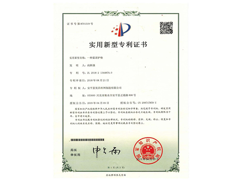 雷诺护垫专利