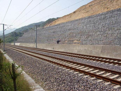 镀锌格宾石笼铁路防护