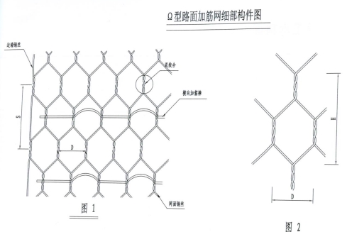 Ω型路面加筋网示意图