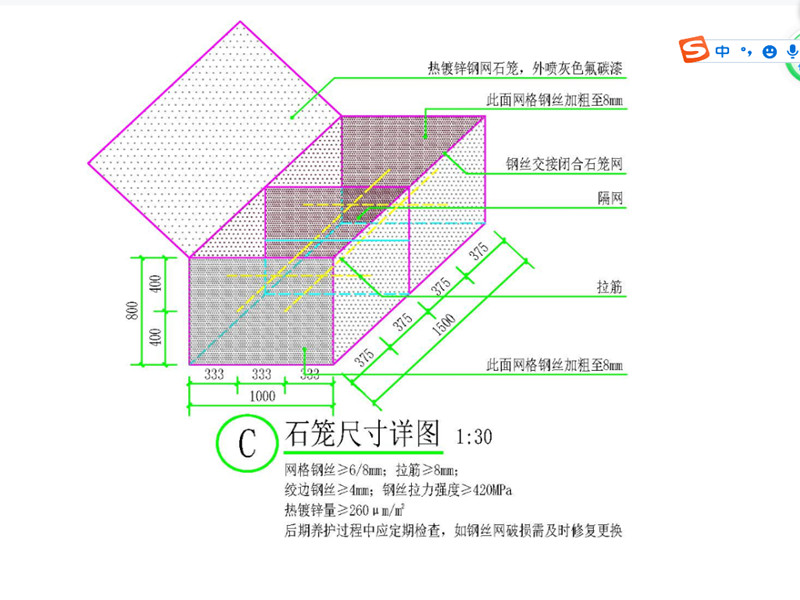 热镀锌钢网石笼